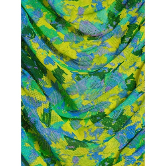 Ganni NWT Sulphur Spring Mesh Ruched Dress - Picture 4 of 10